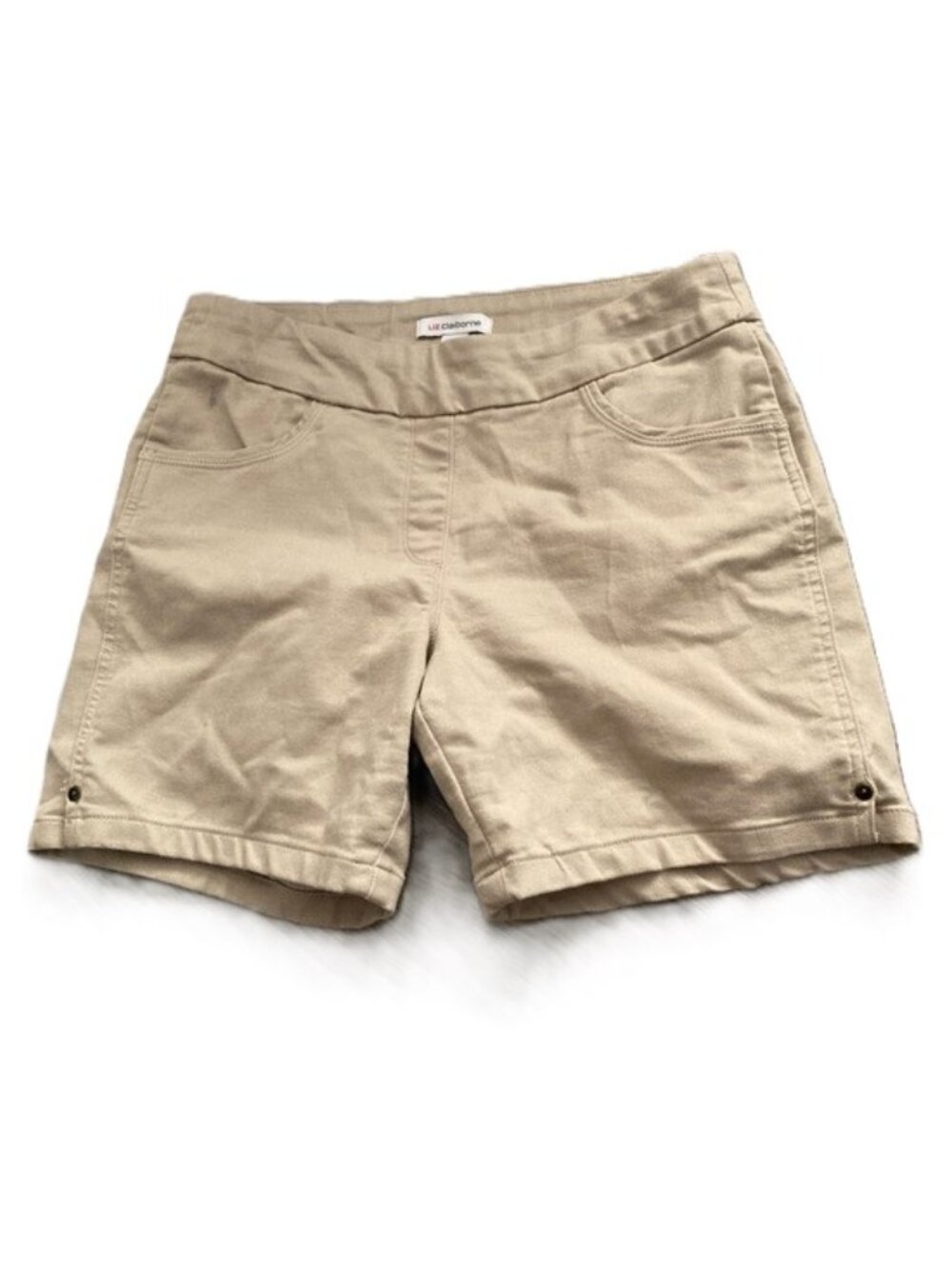 LIX CLAIBORNE Amber Beige Pull-On Bermuda Shorts Womens Size 12